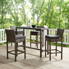 Modway Conduit Bar Stool Outdoor Patio Wicker Rattan Set of 4 EEI-3601-BRN-CHA