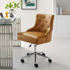 Modway Regent Tufted Button Swivel Faux Leather Office Chair EEI-3608-TAN