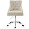 Modway Regent Tufted Button Swivel Upholstered Fabric Office Chair EEI-3609-BEI