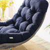 Modway Brighton Wicker Rattan Outdoor Patio Swivel Lounge Chair EEI-3616-LGR-NAV