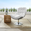 Modway Brighton Wicker Rattan Outdoor Patio Swivel Lounge Chair EEI-3616-LGR-WHI
