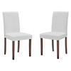 Modway Prosper Faux Leather Dining Side Chair Set of 2 EEI-3617-WHI