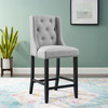 Modway Baronet Tufted Button Upholstered Fabric Counter Stool EEI-3739-LGR Light Gray