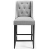Modway Baronet Tufted Button Upholstered Fabric Counter Stool EEI-3739-LGR Light Gray