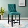 Modway Baronet Tufted Button Upholstered Fabric Counter Stool EEI-3739-TEA Teal