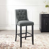 Modway Baronet Tufted Button Upholstered Fabric Bar Stool EEI-3741-GRY Gray