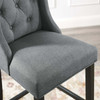 Modway Baronet Tufted Button Upholstered Fabric Bar Stool EEI-3741-GRY Gray