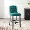 Modway Baronet Tufted Button Upholstered Fabric Bar Stool EEI-3741-TEA Teal