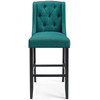 Modway Baronet Tufted Button Upholstered Fabric Bar Stool EEI-3741-TEA Teal