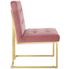 Modway Privy Gold Stainless Steel Performance Velvet Dining Chair EEI-3744-GLD-DUS Gold Dusty Rose