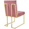 Modway Privy Gold Stainless Steel Performance Velvet Dining Chair EEI-3744-GLD-DUS Gold Dusty Rose