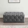 Modway Amour 48" Tufted Button Entryway Performance Velvet Bench EEI-3768-GRY Gray
