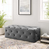 Modway Amour 48" Tufted Button Entryway Performance Velvet Bench EEI-3768-GRY Gray