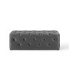 Modway Amour 48" Tufted Button Entryway Performance Velvet Bench EEI-3768-GRY Gray