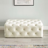 Modway Amour 48" Tufted Button Entryway Performance Velvet Bench EEI-3768-IVO Ivory