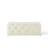 Modway Amour 48" Tufted Button Entryway Performance Velvet Bench EEI-3768-IVO Ivory