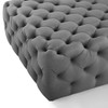 Modway Amour Tufted Button Large Square Performance Velvet Ottoman EEI-3774-GRY Gray