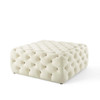 Modway Amour Tufted Button Large Square Performance Velvet Ottoman EEI-3774-IVO Ivory