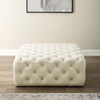 Modway Amour Tufted Button Large Square Performance Velvet Ottoman EEI-3774-IVO Ivory