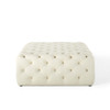 Modway Amour Tufted Button Large Square Performance Velvet Ottoman EEI-3774-IVO Ivory