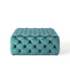 Modway Amour Tufted Button Large Square Performance Velvet Ottoman EEI-3774-SEA Sea Blue