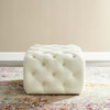 Modway Amour Tufted Button Square Performance Velvet Ottoman EEI-3776-IVO Ivory