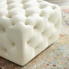 Modway Amour Tufted Button Square Performance Velvet Ottoman EEI-3776-IVO Ivory