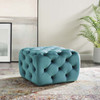 Modway Amour Tufted Button Square Performance Velvet Ottoman EEI-3776-SEA Sea Blue