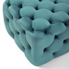 Modway Amour Tufted Button Square Performance Velvet Ottoman EEI-3776-SEA Sea Blue