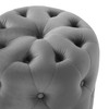 Modway Amour Tufted Button Round Performance Velvet Ottoman EEI-3778-GRY Gray