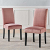 Modway Parcel Performance Velvet Dining Side Chairs - Set of 2 EEI-3779-DUS Dusty Rose