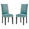 Modway Parcel Performance Velvet Dining Side Chairs - Set of 2 EEI-3779-MIN Mint