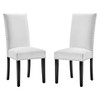 Modway Parcel Performance Velvet Dining Side Chairs - Set of 2 EEI-3779-WHI White