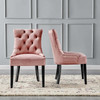 Modway Regent Tufted Performance Velvet Dining Side Chairs - Set of 2 EEI-3780-DUS Dusty Rose