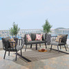 Modway Riverside 4 Piece Outdoor Patio Aluminum Set EEI-3787-SLA-CHA Gray Charcoal