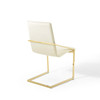 Modway Pitch Performance Velvet Dining Armchair EEI-3799-GLD-IVO Gold Ivory