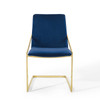 Modway Pitch Performance Velvet Dining Armchair EEI-3799-GLD-NAV Gold Navy