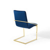 Modway Pitch Performance Velvet Dining Armchair EEI-3799-GLD-NAV Gold Navy