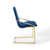 Modway Pitch Performance Velvet Dining Armchair EEI-3799-GLD-NAV Gold Navy