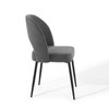 Modway Rouse Upholstered Fabric Dining Side Chair EEI-3801-BLK-CHA Black Charcoal