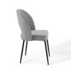 Modway Rouse Upholstered Fabric Dining Side Chair EEI-3801-BLK-LGR Black Light Gray