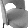 Modway Rouse Upholstered Fabric Dining Side Chair EEI-3801-BLK-LGR Black Light Gray