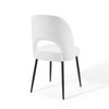Modway Rouse Upholstered Fabric Dining Side Chair EEI-3801-BLK-WHI Black White