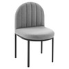 Modway Isla Channel Tufted Upholstered Fabric Dining Side Chair EEI-3803-BLK-LGR Black Light Gray