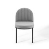 Modway Isla Channel Tufted Upholstered Fabric Dining Side Chair EEI-3803-BLK-LGR Black Light Gray