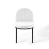 Modway Isla Channel Tufted Upholstered Fabric Dining Side Chair EEI-3803-BLK-WHI Black White