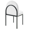 Modway Isla Channel Tufted Upholstered Fabric Dining Side Chair EEI-3803-BLK-WHI Black White