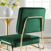 Modway Craft Performance Velvet Dining Side Chair EEI-3804-GLD-GRN Gold Green