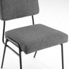 Modway Craft Upholstered Fabric Dining Side Chair EEI-3805-BLK-CHA Black Charcoal