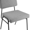 Modway Craft Upholstered Fabric Dining Side Chair EEI-3805-BLK-LGR Black Light Gray